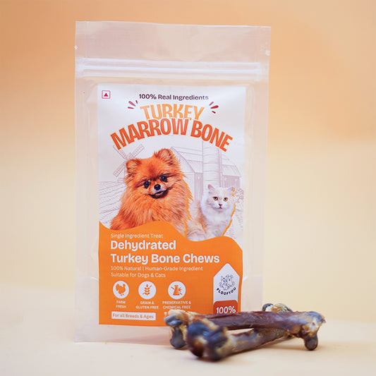 Turkey Marrow Bone Small Dehydrated Natural Healthy Cat Chew