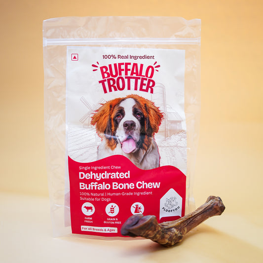 Buffalo Trotter Bone Chew Dehydrated Natural Healthy Dog Treat