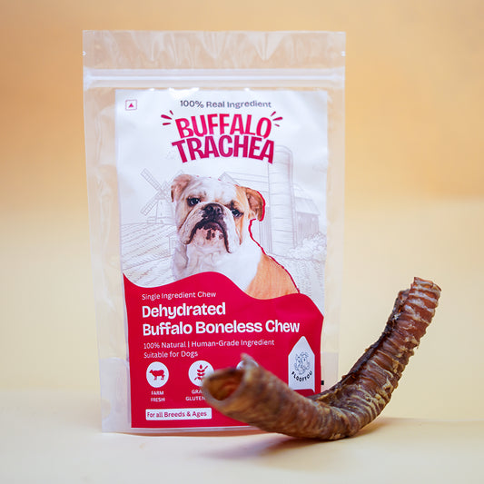 Buffalo Trachea Boneless Chew Dehydrated Natural Healthy Dog Treat