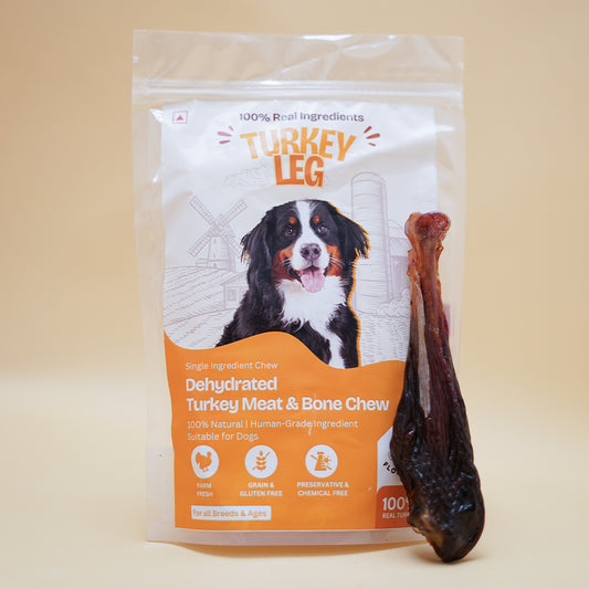 Turkey Meaty Leg Chew Dehydrated Natural Healthy Dog Treat