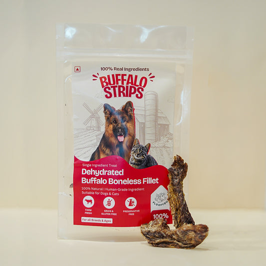 Buffalo Fillet Jerky Strips Dehydrated Natural Healthy Dog Treat