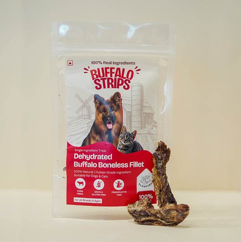 Buffalo Fillet Jerky Strips Dehydrated Natural Healthy Dog Treat