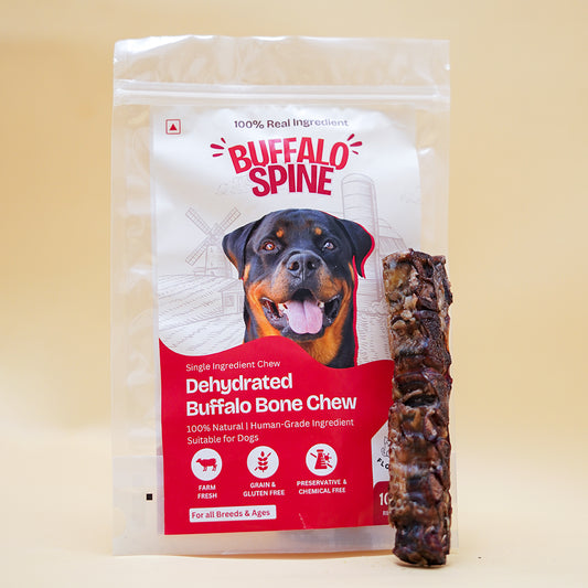 Buffalo Spine Bone Chew Dehydrated Natural Healthy Dog Treat