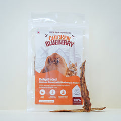 Chicken Blueberry Yogurt Jerky Strips Dehydrated Natural Healthy Cat Treat