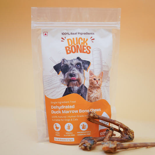 Duck Marrow Bone Chew Dehydrated Natural Healthy for Cats