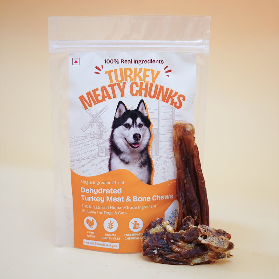 Turkey Meaty Chunk Chew Dehydrated Natural Healthy Dog Treat