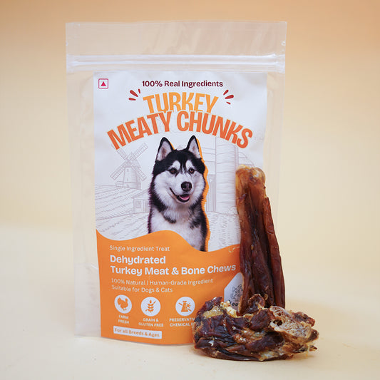 Turkey Meaty Chunk Chew Dehydrated Natural Healthy Dog Treat