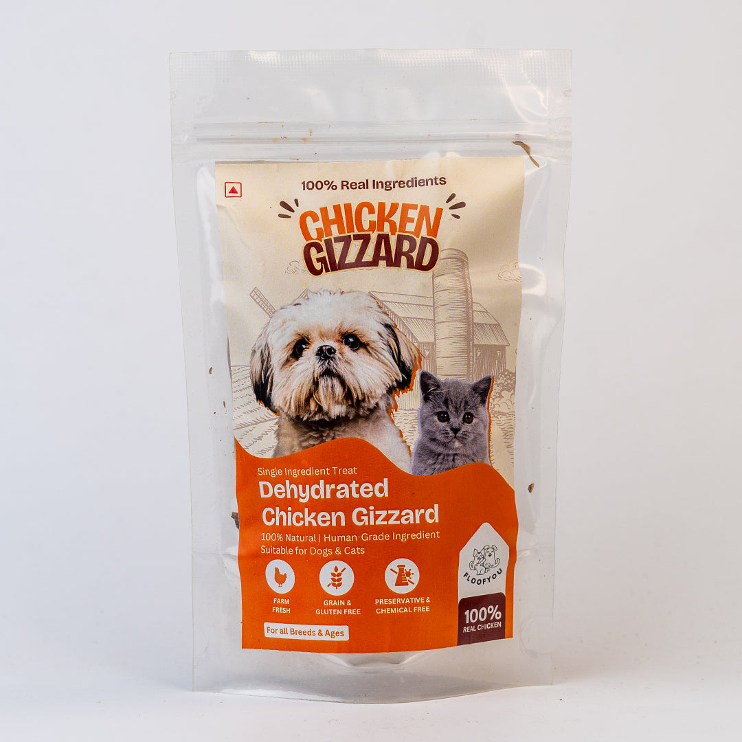 Chicken Gizzard Jerky Dehydrated Natural Healthy Cat Treat