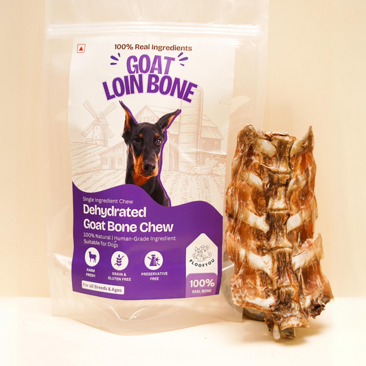 Goat Loin Bone Dehydrated Natural Healthy Dog Treat and Chew