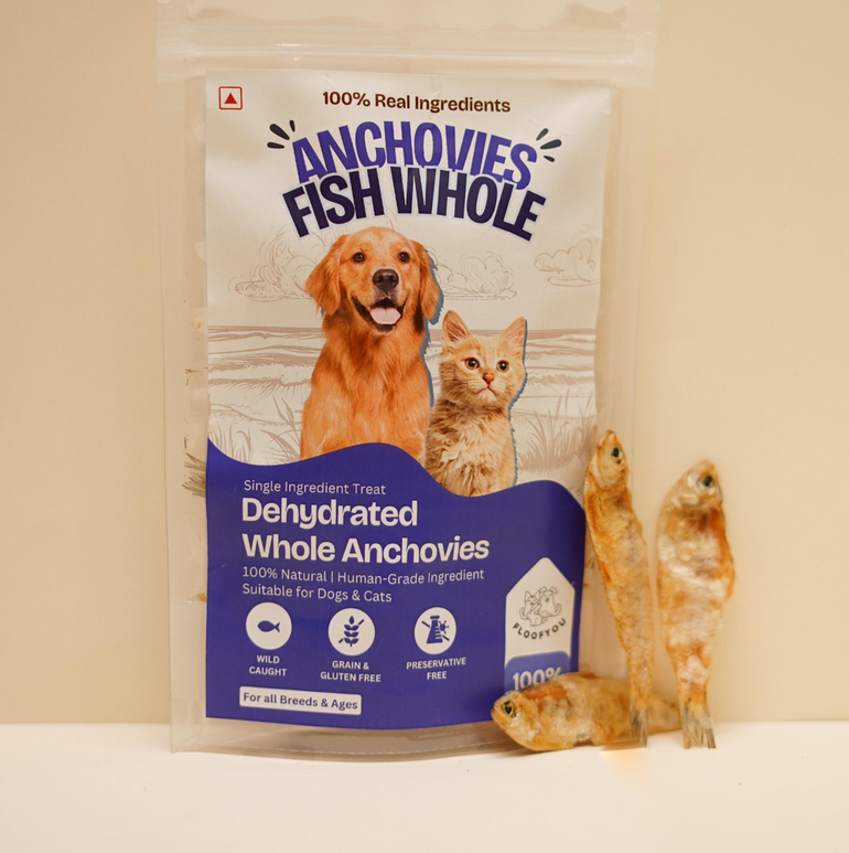 Anchovies Fish Whole Dehydrated Jerky Natural Healthy Dog & Cat Treat