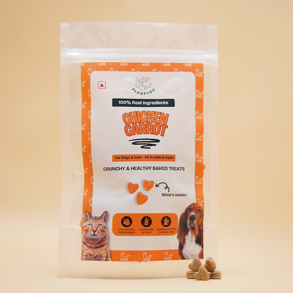 Chicken Carrot Natural Healthy Cat Treat, Biscuits & Cookies