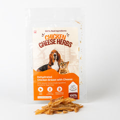 Chicken Cheese Jerky Strips Dehydrated Natural Healthy Dog Treat