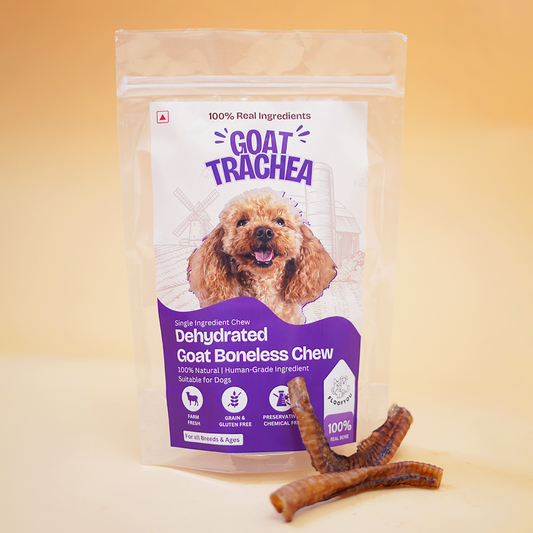 Goat Trachea Boneless Chew Dehydrated Natural Healthy Dog Treat