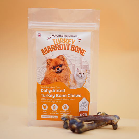 Turkey Marrow Bone Small Dehydrated Natural Healthy Dog Chew